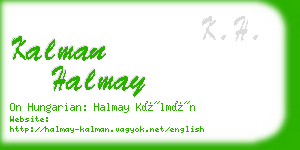 kalman halmay business card